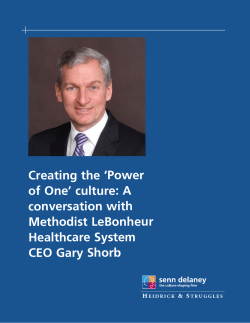 Creating the `Power of One` culture: A conversation