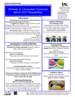 April 2015 - Knox County Cooperative Extension