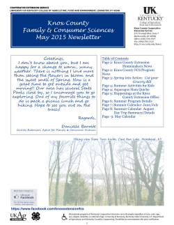May 2015 - Knox County Cooperative Extension