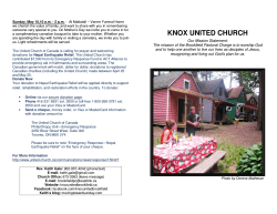 Bulletin May 3 - Knox United Church