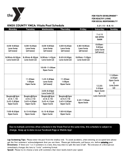 KNOX COUNTY YMCA: Vitale Pool Schedule