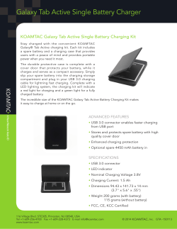 Galaxy Tab Active Single Battery Charger