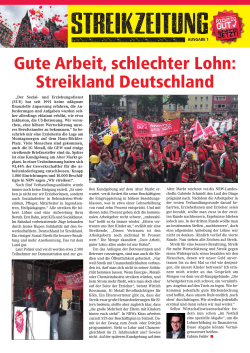Streikzeitung Ausgabe 1 - ver.di | Bezirk KÃ¶ln
