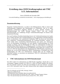 Erstellung eines OSM StraÃengraphen mit TMC LCL Informationen