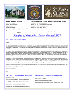 Current Newsletter - Knights of Columbus Council 2179