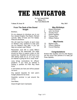 The Navigator - St Leo Council #9461