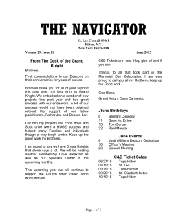 The Navigator - St Leo Council #9461