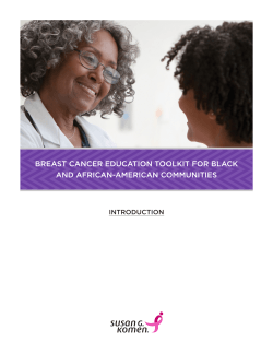 breast cancer education toolkit for black and african