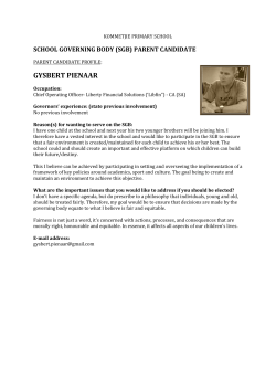 Gysbert Pienaar profile - Kommetjie Primary School