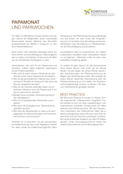 Infoblatt Papamonat und Papawochen