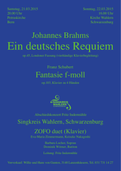 Ein deutsches Requiem, op. 45 - konzerte-bern.ch