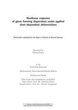 Nonlinear response of glassâforming dispersions under