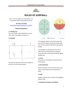 Rules of Korfball â Concise Edition