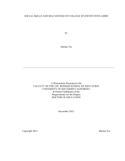 Social skills and self-esteem of college students with ADHD.