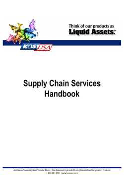 Supply Chain Services Handbook - KOST USA, Inc.