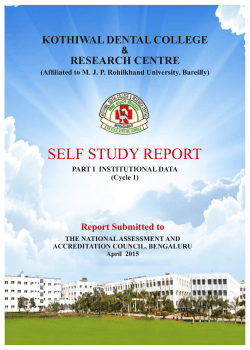 SSR - Kothiwal Dental College and Research Centre