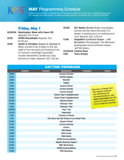 KPBS May TV Listings