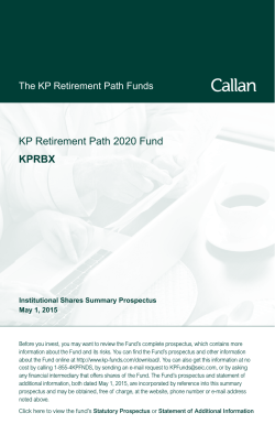 KP Retirement Path 2020 Fund KPRBX