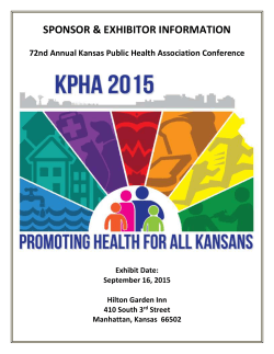 Sponsor and Exhibitor Brochure - Kansas Public Health Association