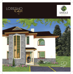 Loresho Ridge Brochure - Kenya Power Pension Fund