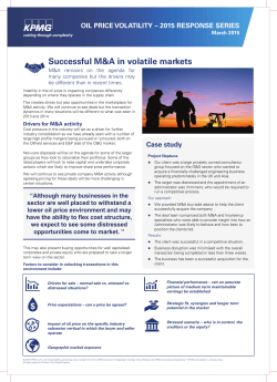 Successful M&A in volatile markets