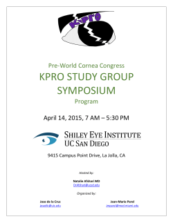 Program & Abstracts KPro Study Group Symposium