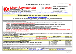 BOSCH LIMITED - Welcome to KR Auctioneers Pvt. Ltd.