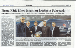 Firma K&R Eilers investiert krÃ¤ftig in Fuhrpark