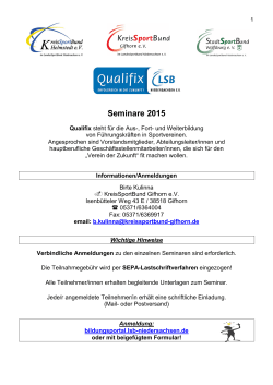 Qualifix Programm+Anmeldung 2015