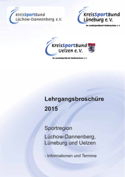 BroschÃ¼re 2015 - Kreissportbund LÃ¼neburg