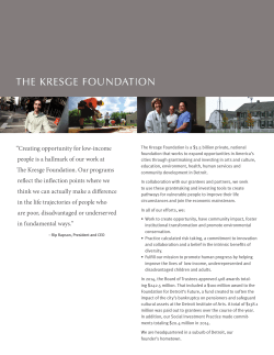 Brochure about The Kresge Foundation