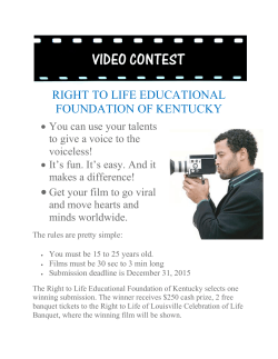 The 2015 Youth Video Contest! - Kentucky Right to Life Association