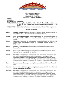 Clinton City Council Agenda-May 12 2015
