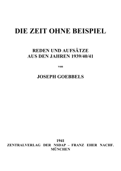 Joseph,Goebbels-Die Zeit Ohne Beispiel(1939-1941).