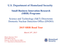 Small Business Innovation Research (SBIR) Programs Science and