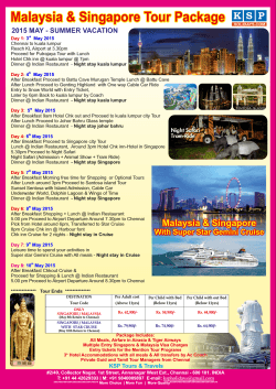 Malaysia & Singapore Tour Package