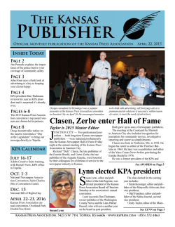 Publisher - Kansas Press Association