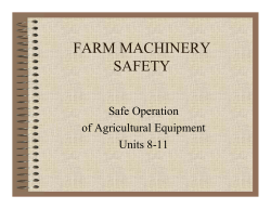 FARM MACHINERY SAFETY