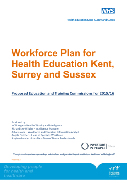 2015/16 workforce plan - Health Education Kent, Surrey and Sussex