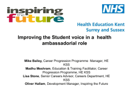 Inspiring the Future Status Update - Health Education Kent, Surrey