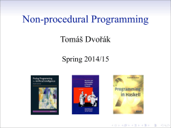 Non-procedural Programming