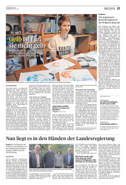 Zofinger Tagblatt, vom: Donnerstag, 30. April 2015