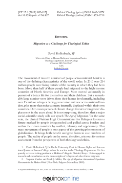 [PT 12.6 (2011) 807-812] Political Theology (print) ISSN 1462