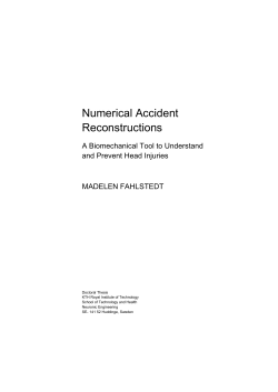 Numerical Accident Reconstructions