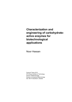 Characterization and engineering of carbohydrate- active