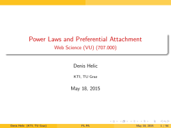 Power Laws and Preferential Attachment - Web Science (VU