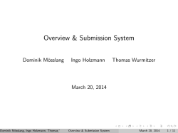 Overview & Submission System