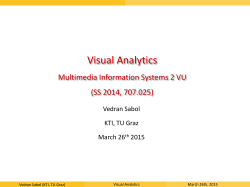 Multimedia Information Systems 2 - Visual Analytics