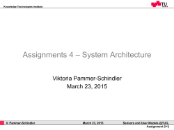 Assignments 4 â System Architecture