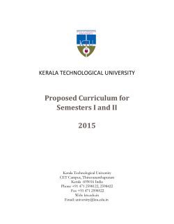 S1 and S2 Curriculum for KTU_Draft